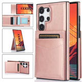 Leather Card Holder Phone Case For Samsung