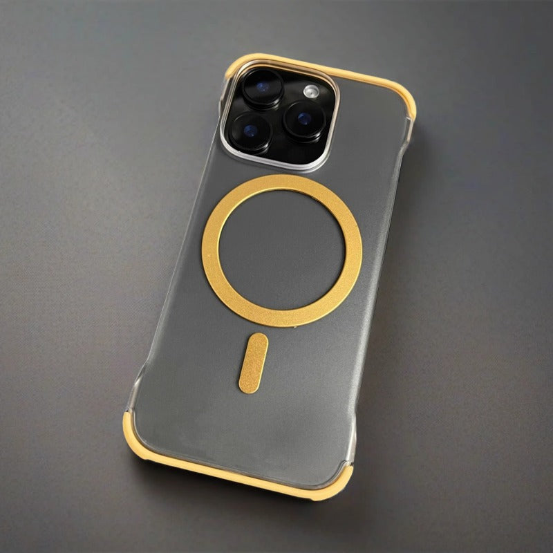 Silicone Borderless Magnetic Charging Phone Case For iPhone