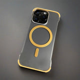 Silicone Borderless Magnetic Charging Phone Case For iPhone
