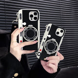 Retro Camera Long Lanyard Crossbody Phone Case For iPhone