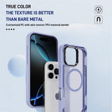 Sanding Bumper Lens Stand  Magnetic Case For iPhone