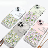Transparent Oil Painting Flower Phone Case For iPhone