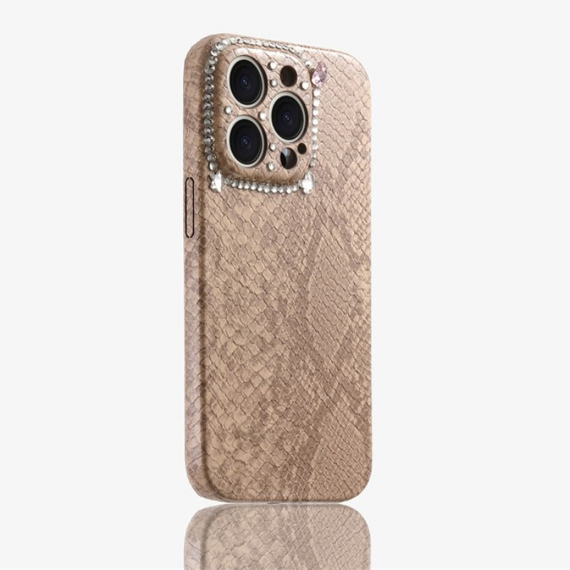 Snake Pattern Diamond Phone Case For iPhone