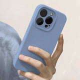 Fully Covered Liquid Silicone Solid Color Anti-fall Mobile Phone Case For iPhone