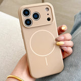Liquid Silicone Magnetic Charging Phone Case For iPhone