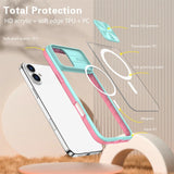 Slide Camera Lens Protection Clear Magnetic Phone Case For iPhone