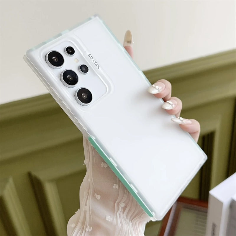 Colorful Matte Clear Soft Case For Samsung