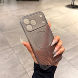 Mesh Heat Dissipation Magnetic Phone Case For iPhone