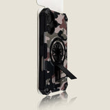 Camouflage Gyro Magnetic Bracket Phone Case For iPhone