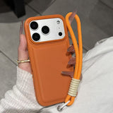 Soft Phone Case with Wrist Strap For iPhone