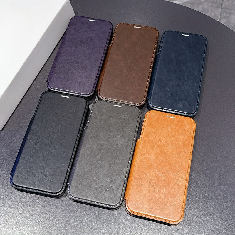 Leather Magnetic Flip Phone Case For iPhone
