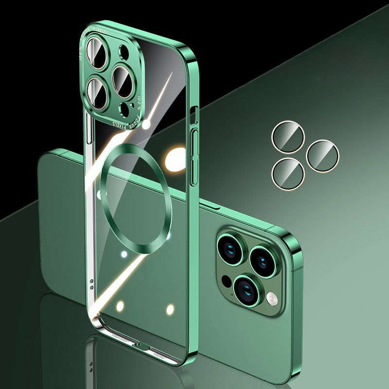 Transparent Magnetic Drop-Proof Phone Case For iPhone