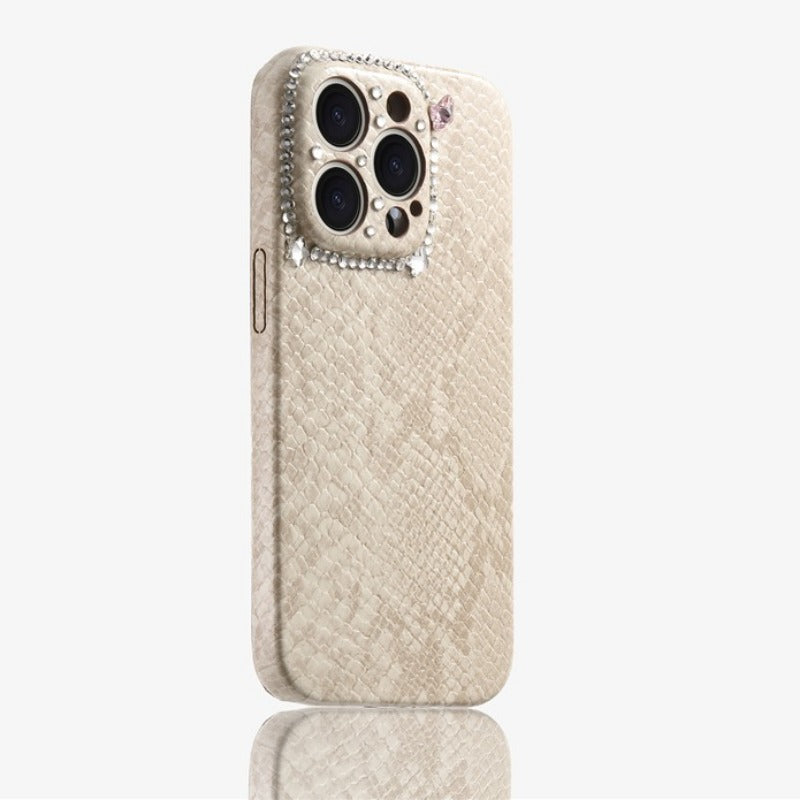 Snake Pattern Diamond Phone Case For iPhone
