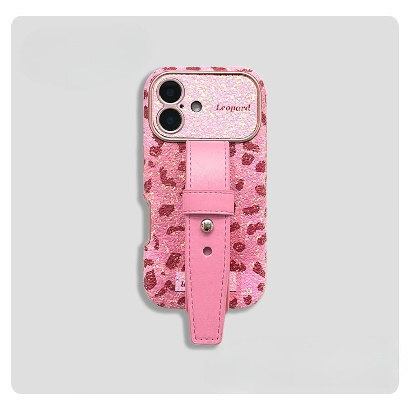 Sequined Leopard Print Phone Case For iPhone