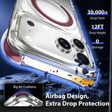 Transparent Magnetic Shockproof Airbag Phone Case For iPhone