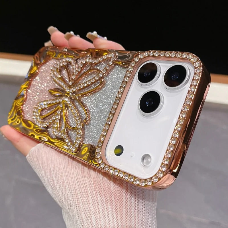 Gradient Color Glitter Diamonds Case For iPhone