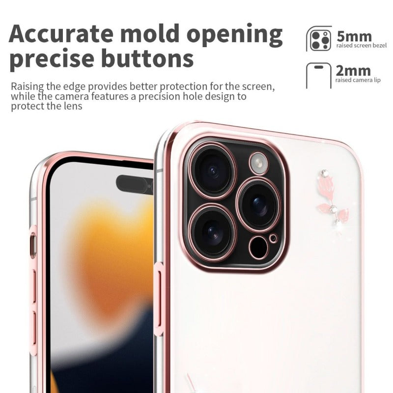 Flower Transparent Phone Case For iPhone