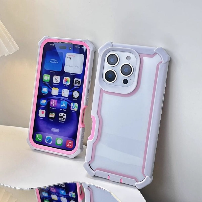 Airbag Anti-fall Contrast Color 2 in 1 Mobile Phone Case For iPhone