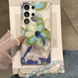 Graffiti Flower Transparent Phone Case For Samsung