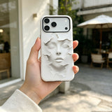 3D Face Sculpture Magnetic Phone Case For iPhone