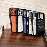 New Bicolor Matte Frosted Magnetic  Phone Cas For iPhone