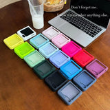 Solid Color Liquid Silicone Phone Case For Samsung Z FLIP