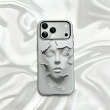 3D Face Sculpture Magnetic Phone Case For iPhone