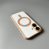 Transparent Brown Silicone Magnetic Phone Case For iPhone