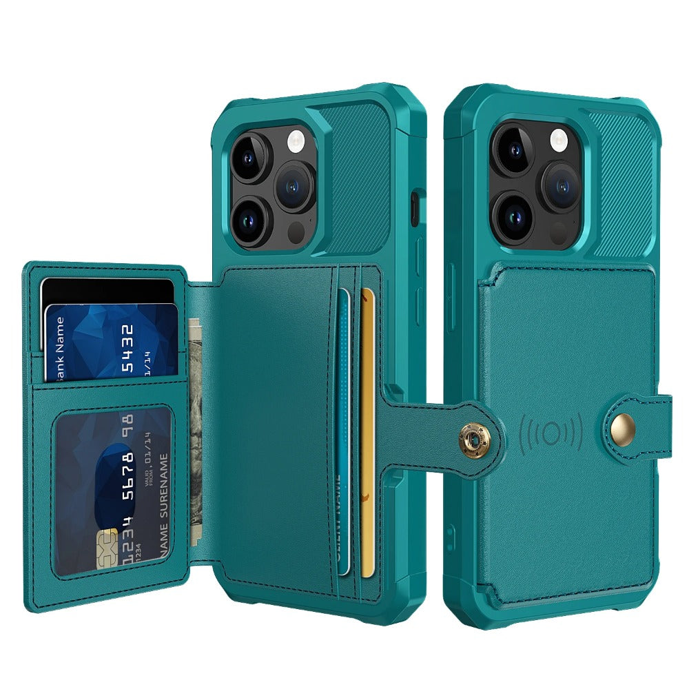 Magnetic Cards Solt Wallet Leather Case for iPhone