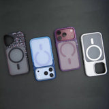Color-blocked Frosted Magnetic Phone Case For iPhone