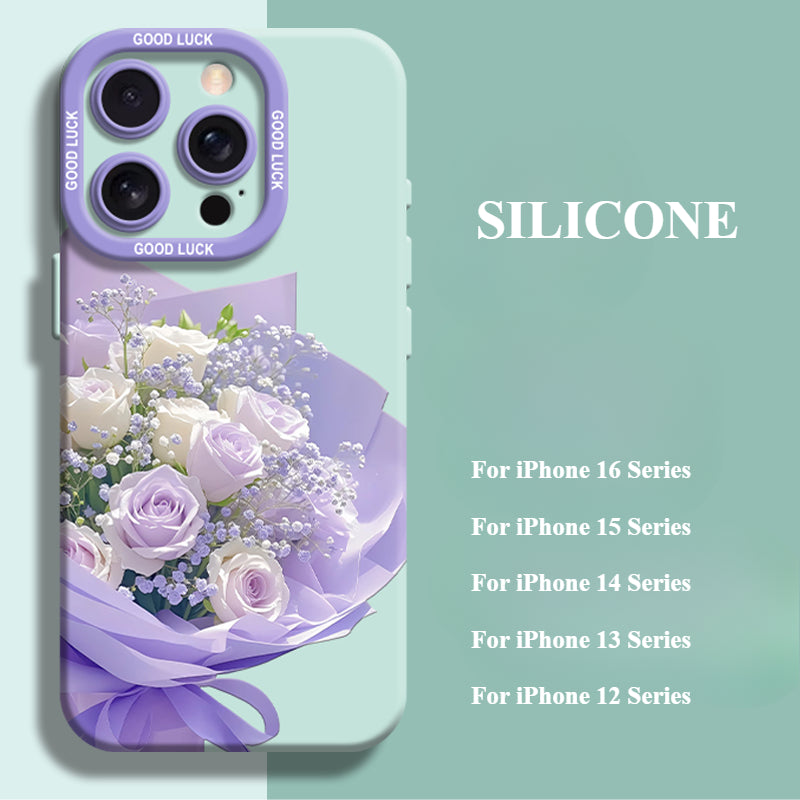 Purple Rose Bouquet Phone Case For iPhone