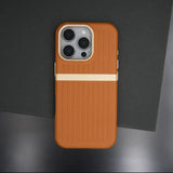 Striped Magnetic Phone Case For iPhone