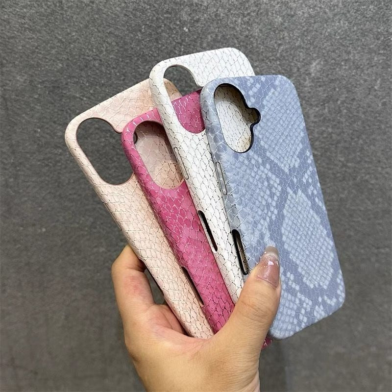 Snakeskin Pattern Half-covered Silicone Soft Phone Case For iPhone