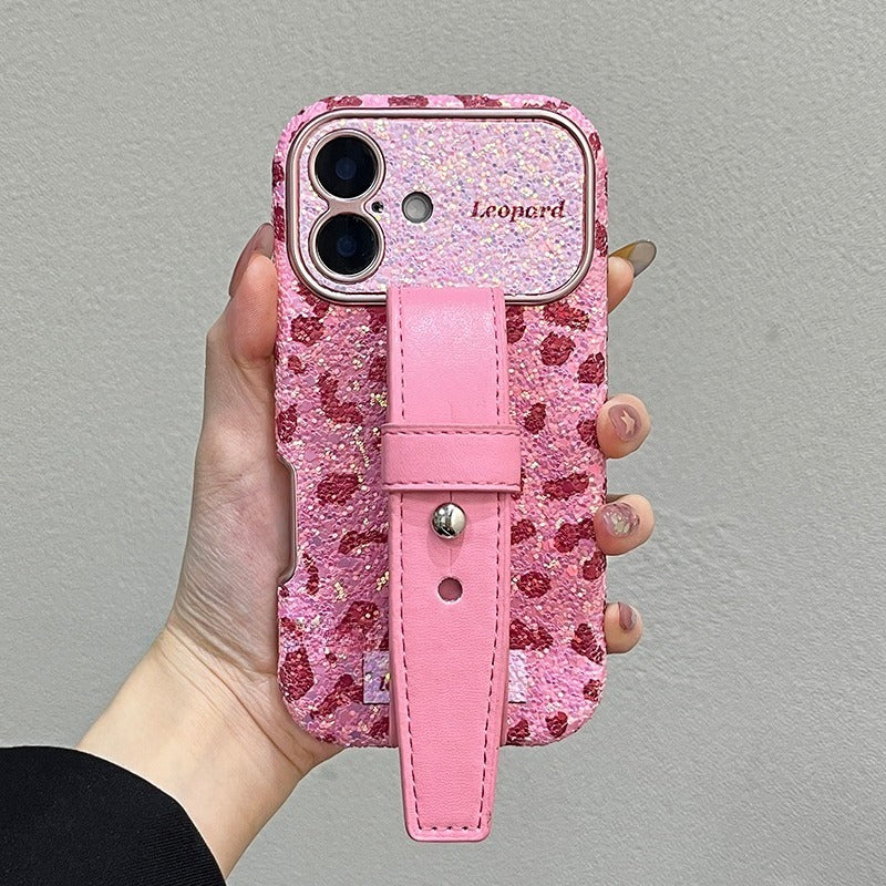 Sequined Leopard Print Phone Case For iPhone