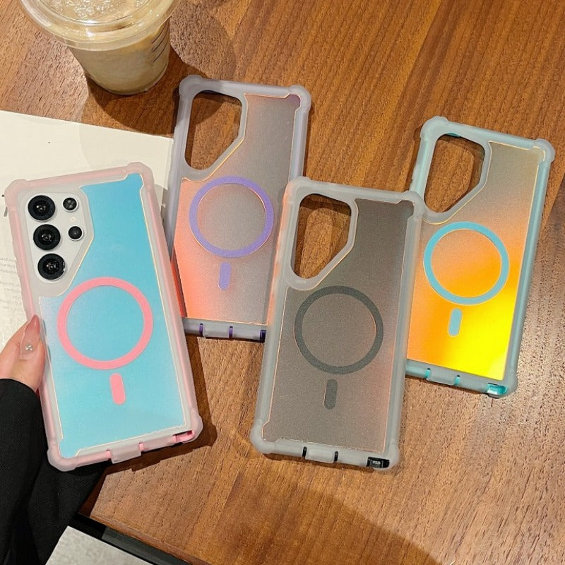Colorful Silicone Magnetic Phone Case For Samsung