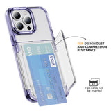 Transparent Card Holder Shockproof Simple Phone Case For iPhone