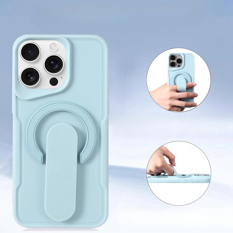 Simple Solid Color Magnetic Phone Case For iPhone