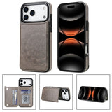 Embossed Card Holder with Stand Flip Phone Case For iPhone