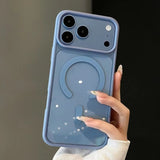Luxury Clear Acrylic Magnetic  Transparent Shockproof Hard Case For iPhone