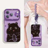 Animal Phone Case with Lanyard For iPhone
