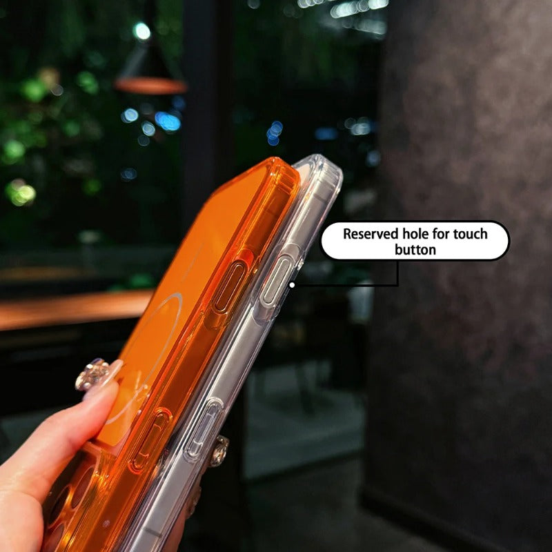 MagneticTranslucent Armor Shockproof Case For iPhone