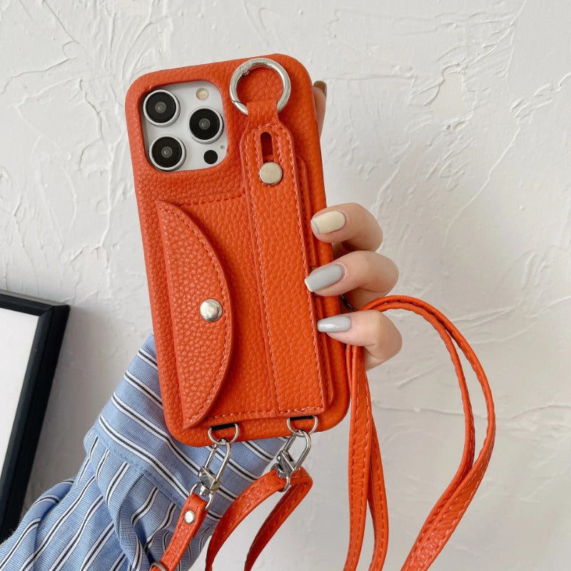 Wrist Strap Crossbody Lanyard Case For iPhone