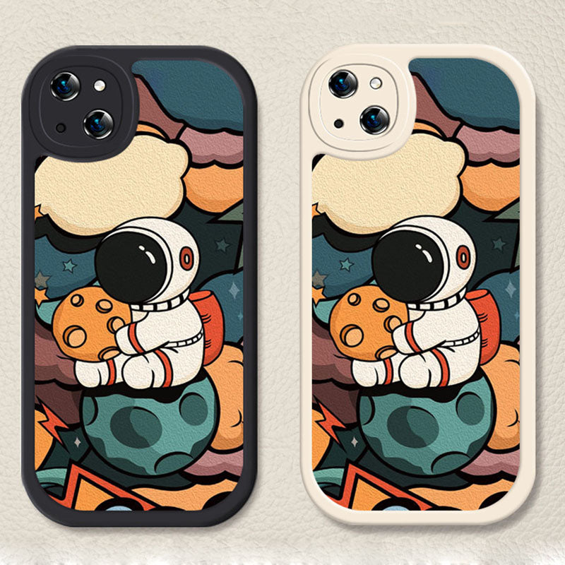 Colorful Astronaut Silicone Phone Case for iPhone