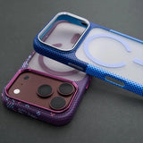 Color-blocked Frosted Magnetic Phone Case For iPhone