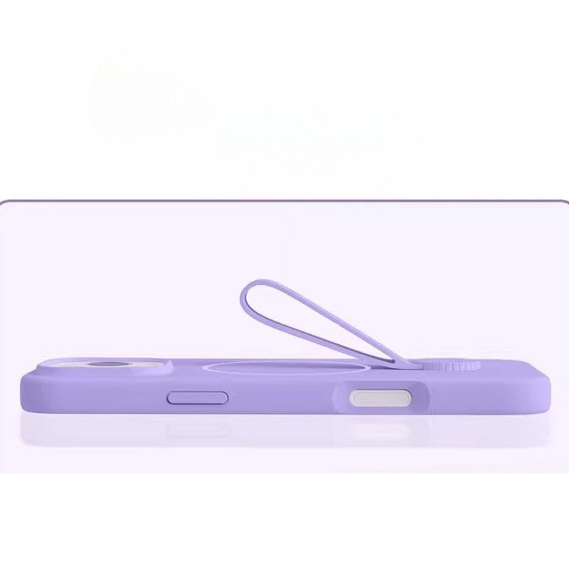 Liquid Silicone Magnetic Ring Phone Case For iPhone