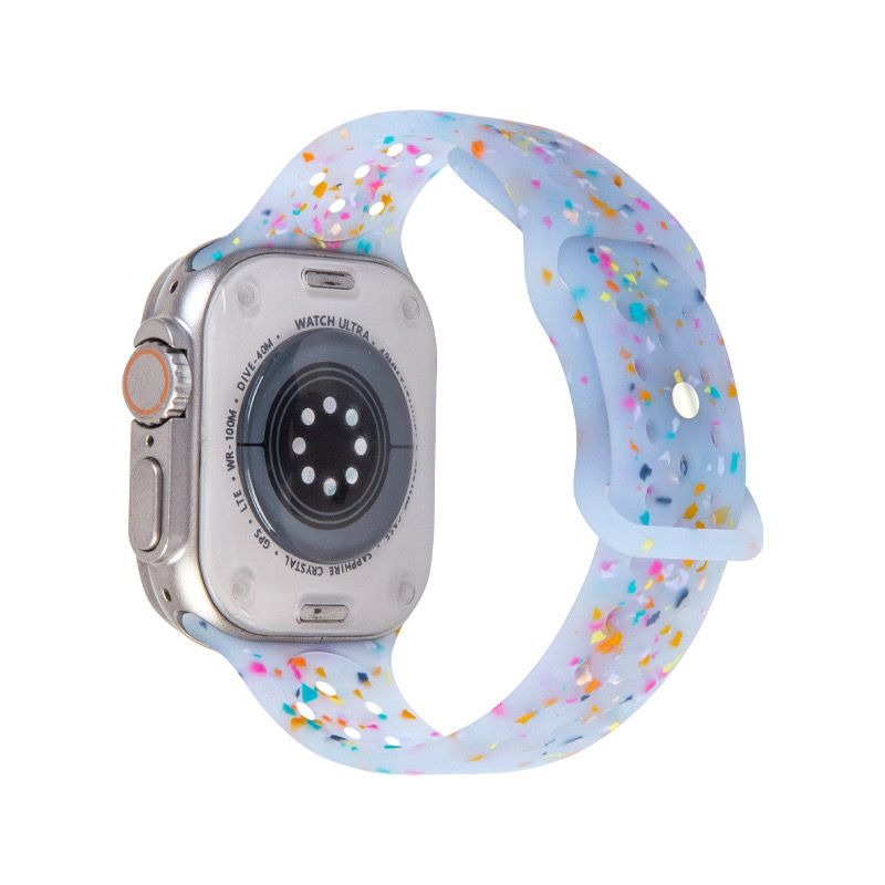 Colorful Hole Jelly Silicone Watch Strap For Apple Watch