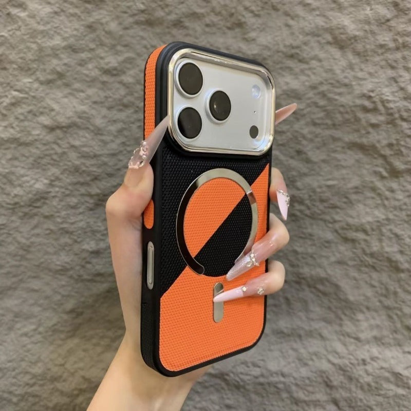 Magnetic Color Block Phone Case for iPhone