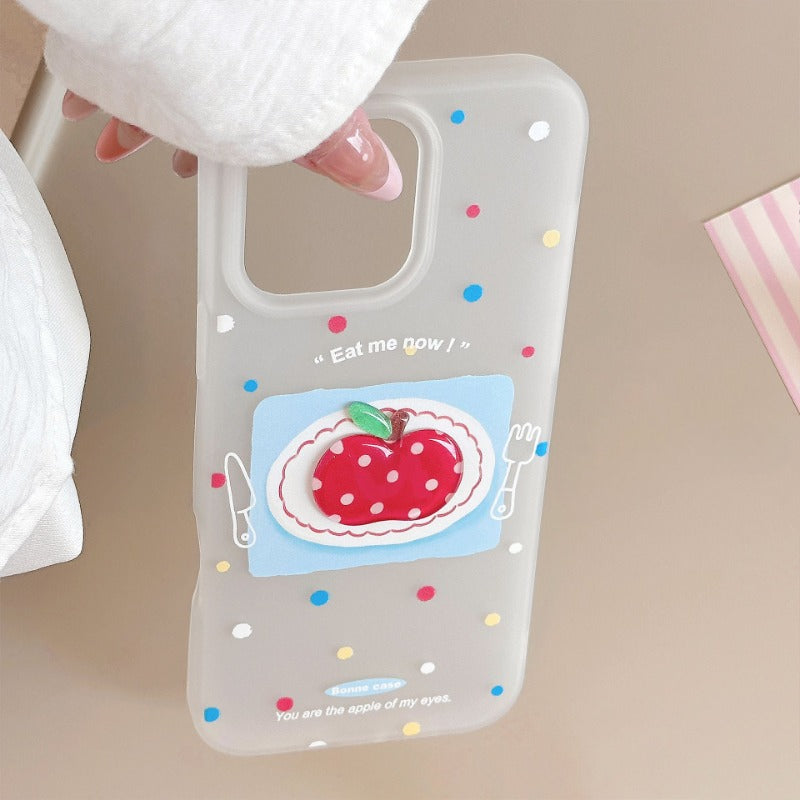 Polka Dot Lanyard Silicone Phone Case For iPhone