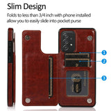 Flip Leather Wallet Case For Samsung