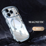 Electroplated Large Wave Magnetic Phone Case For iPhone